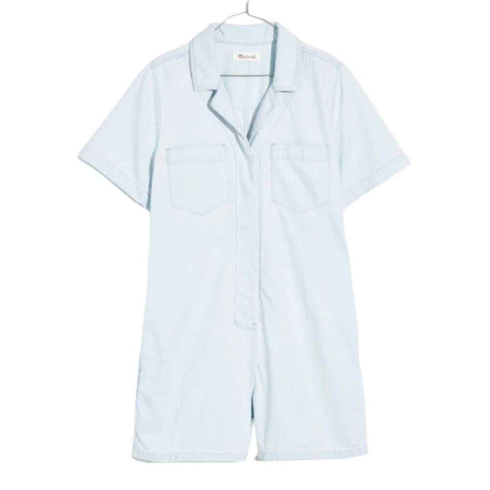 Madewell Denim Relaxed Coverall Romper - Castleton Wash Size S